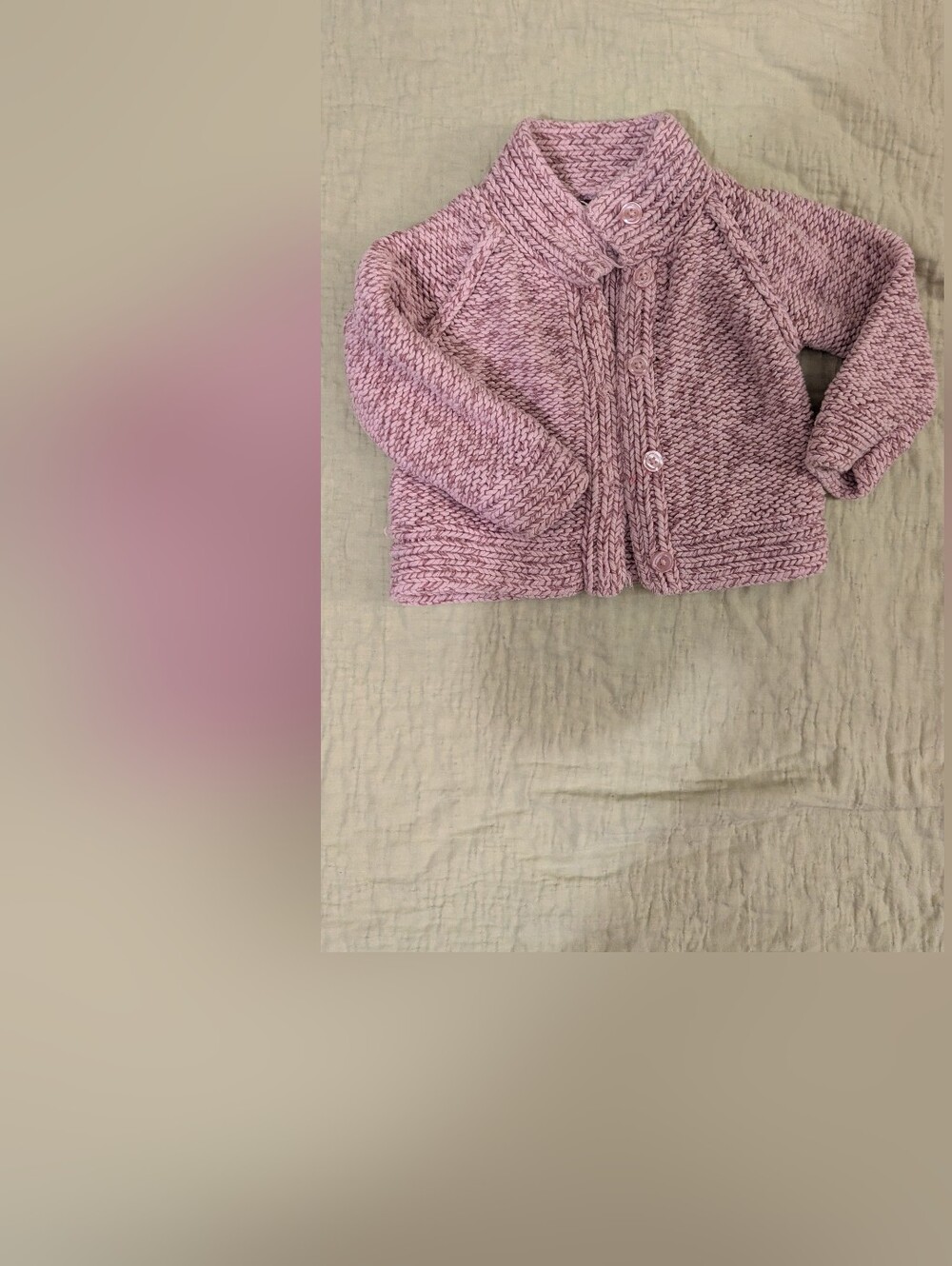Tea Collection Cozy Knit Button-Front Sweater Cardigan - Pink